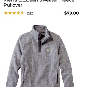 Mens LLbean pullover- XXL tall